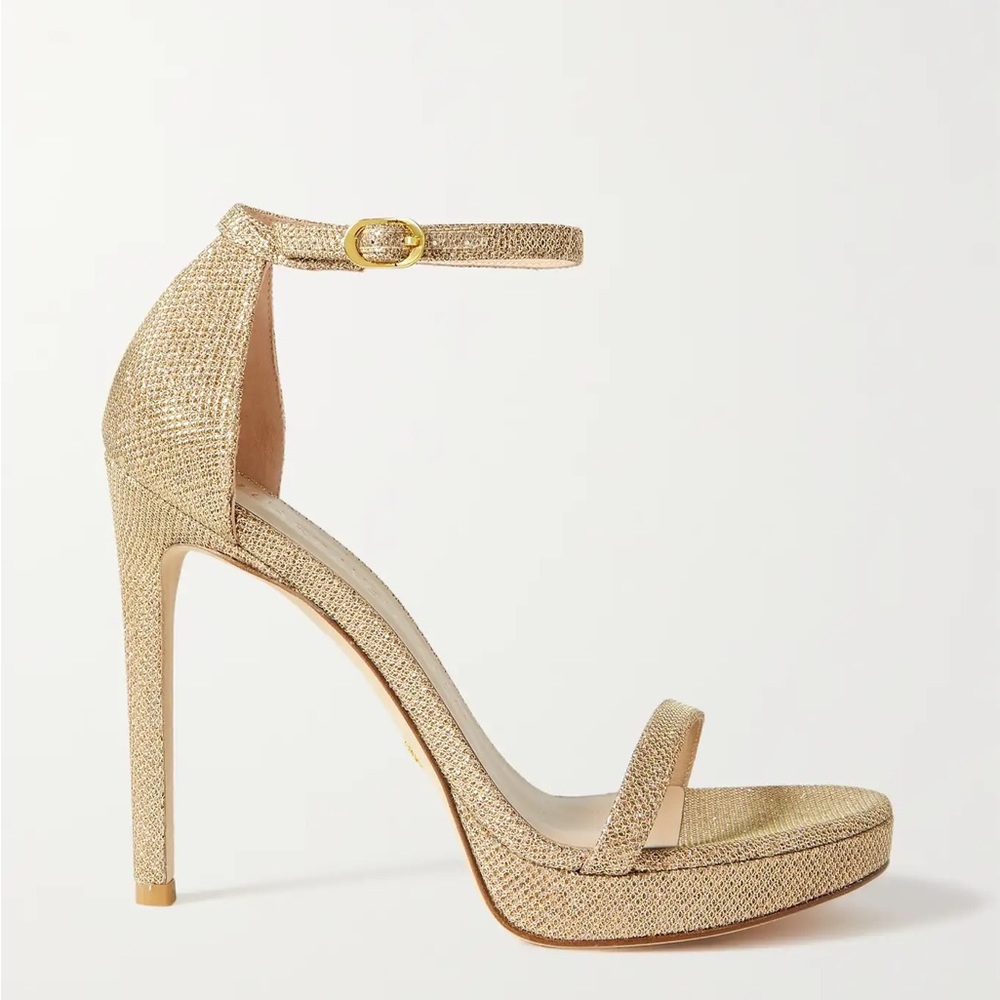 Only worn once! Stuart Weitzman's 'Nudist Disco' mesh sandals, 39 (9 US)